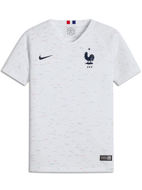 France maillot rétro extérieur pour adulte uniforme de football vintage pour homme deuxième tenue de sport haut chemise Coupe du monde 2018